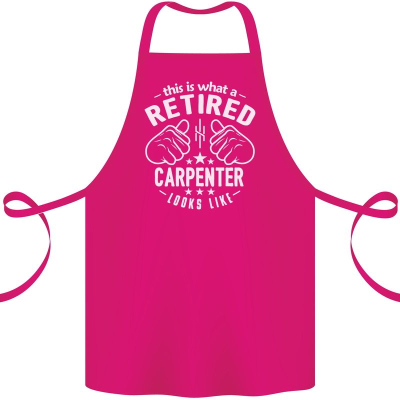 This Is What a Retired Carpenter Looks Like Cotton Apron 100% Organic Pink