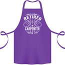 This Is What a Retired Carpenter Looks Like Cotton Apron 100% Organic Purple