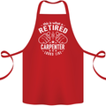 This Is What a Retired Carpenter Looks Like Cotton Apron 100% Organic Red