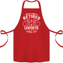 This Is What a Retired Carpenter Looks Like Cotton Apron 100% Organic Red