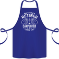 This Is What a Retired Carpenter Looks Like Cotton Apron 100% Organic Royal Blue