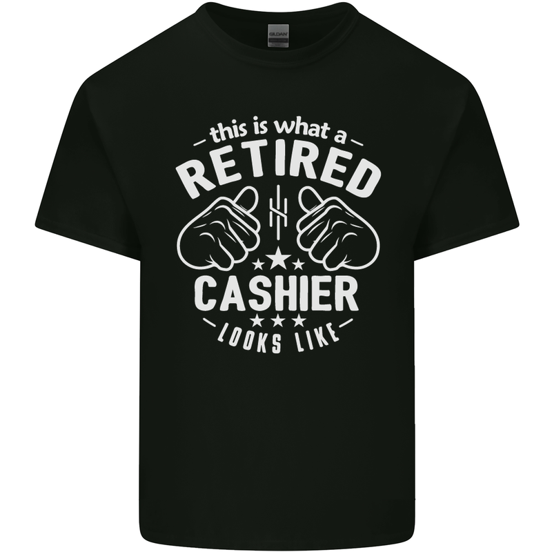This Is What a Retired Cashier Looks Like Mens Cotton T-Shirt Tee Top Black