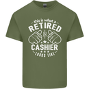 This Is What a Retired Cashier Looks Like Mens Cotton T-Shirt Tee Top Military Green