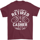 This Is What a Retired Cashier Looks Like Mens T-Shirt Cotton Gildan Maroon