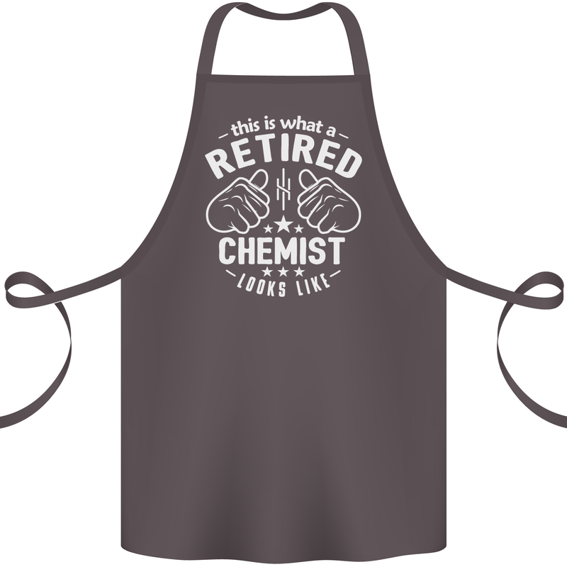 This Is What a Retired Chemist Looks Like Cotton Apron 100% Organic Dark Grey