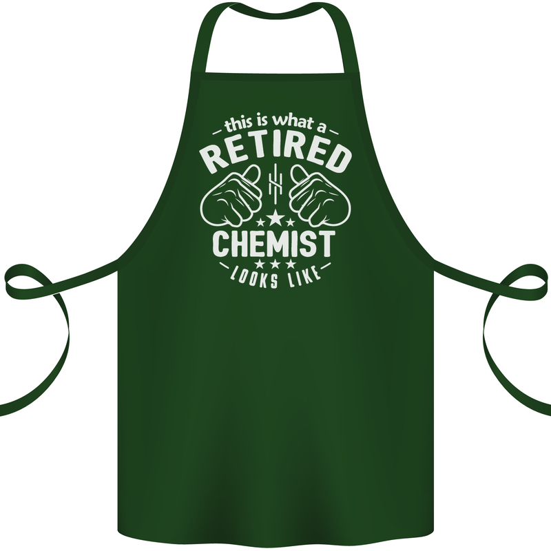 This Is What a Retired Chemist Looks Like Cotton Apron 100% Organic Forest Green