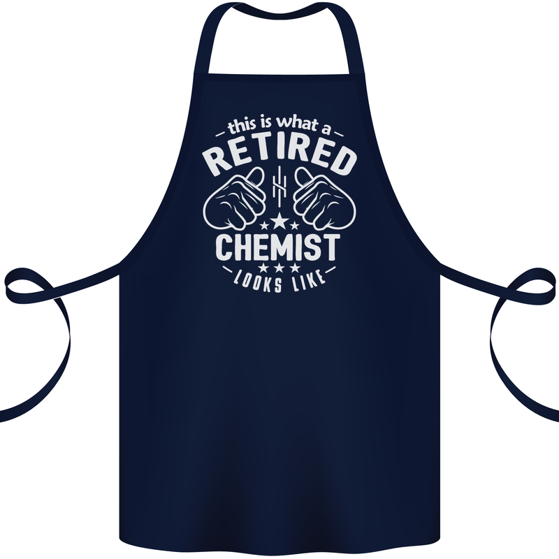 This Is What a Retired Chemist Looks Like Cotton Apron 100% Organic Navy Blue