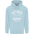 This Is What a Retired Chemist Looks Like Mens 80% Cotton Hoodie Light Blue