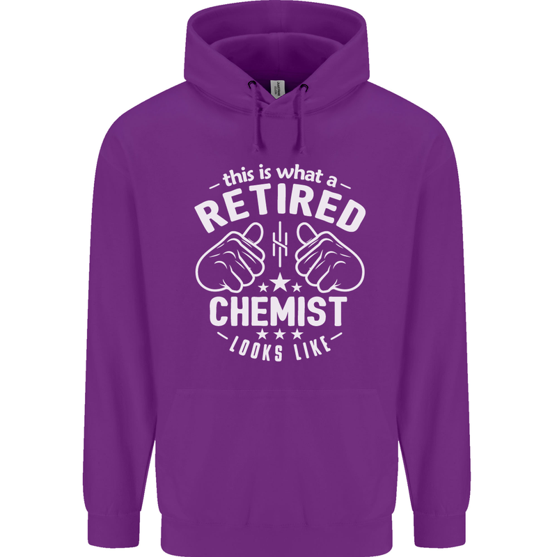 This Is What a Retired Chemist Looks Like Mens 80% Cotton Hoodie Purple