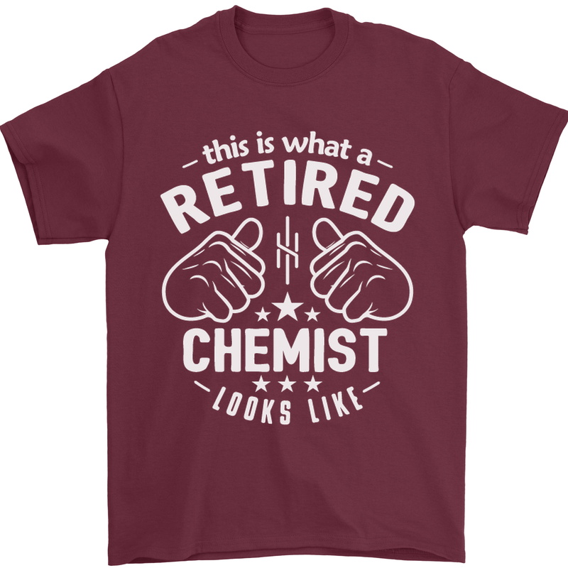 This Is What a Retired Chemist Looks Like Mens T-Shirt Cotton Gildan Maroon