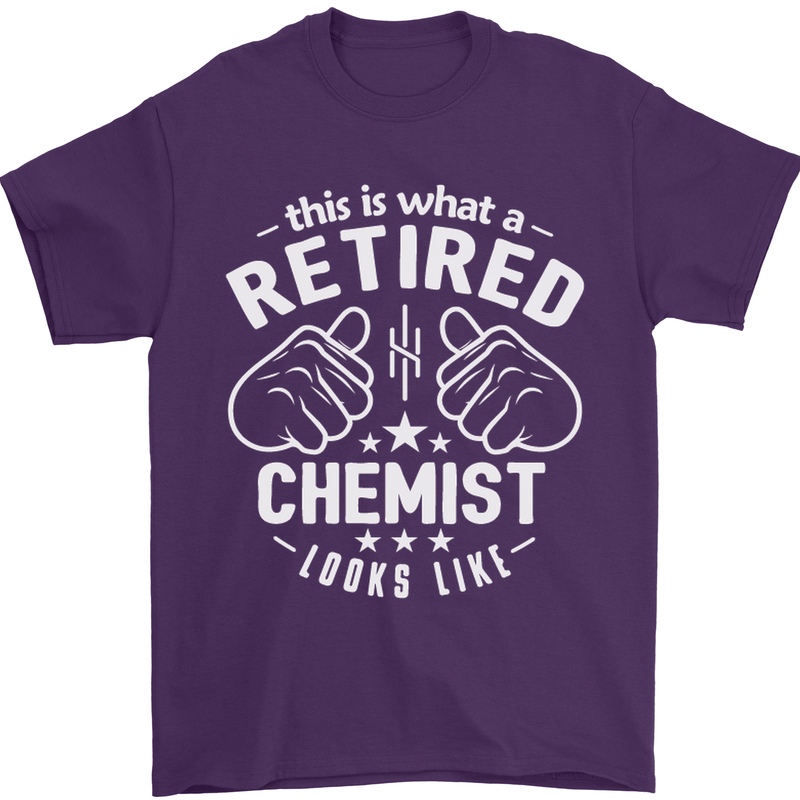This Is What a Retired Chemist Looks Like Mens T-Shirt Cotton Gildan Purple