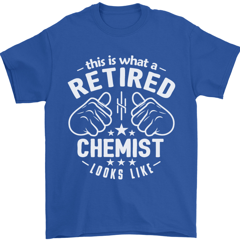 This Is What a Retired Chemist Looks Like Mens T-Shirt Cotton Gildan Royal Blue