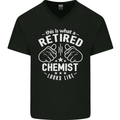 This Is What a Retired Chemist Looks Like Mens V-Neck Cotton T-Shirt Black