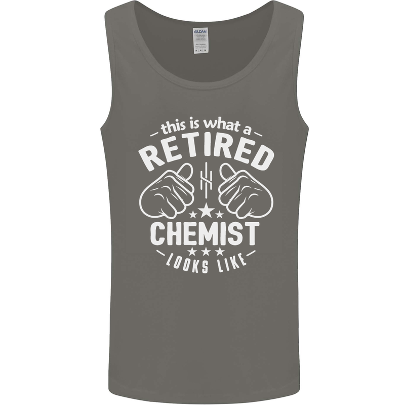 This Is What a Retired Chemist Looks Like Mens Vest Tank Top Charcoal