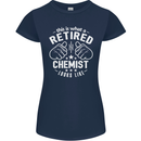 This Is What a Retired Chemist Looks Like Womens Petite Cut T-Shirt Navy Blue