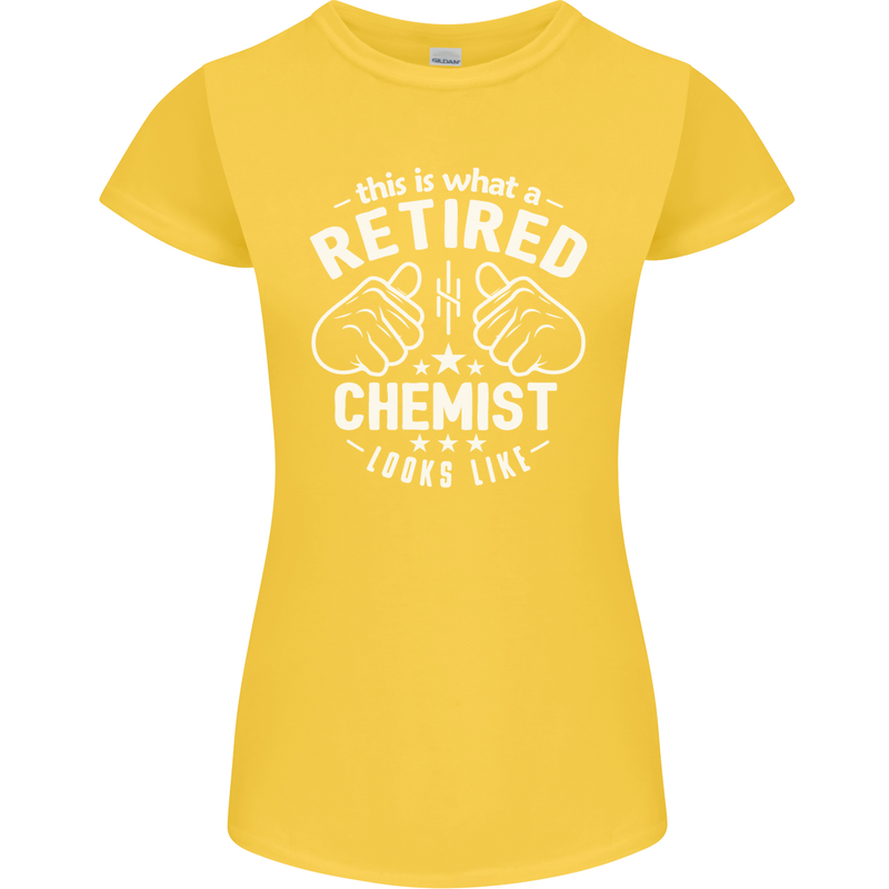 This Is What a Retired Chemist Looks Like Womens Petite Cut T-Shirt Yellow
