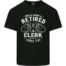 This Is What a Retired Clerk Looks Like Mens Cotton T-Shirt Tee Top Black