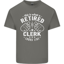 This Is What a Retired Clerk Looks Like Mens Cotton T-Shirt Tee Top Charcoal