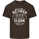 This Is What a Retired Clerk Looks Like Mens Cotton T-Shirt Tee Top Dark Chocolate