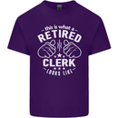 This Is What a Retired Clerk Looks Like Mens Cotton T-Shirt Tee Top Purple