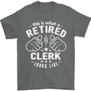 This Is What a Retired Clerk Looks Like Mens T-Shirt Cotton Gildan Charcoal