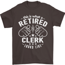 This Is What a Retired Clerk Looks Like Mens T-Shirt Cotton Gildan Dark Chocolate