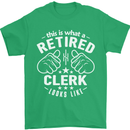 This Is What a Retired Clerk Looks Like Mens T-Shirt Cotton Gildan Irish Green