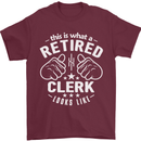 This Is What a Retired Clerk Looks Like Mens T-Shirt Cotton Gildan Maroon