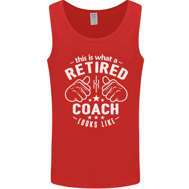 This Is What a Retired Coach Looks Like Mens Vest Tank Top Red