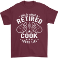 This Is What a Retired Cook Looks Like Mens T-Shirt Cotton Gildan Maroon