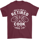 This Is What a Retired Cook Looks Like Mens T-Shirt Cotton Gildan Maroon
