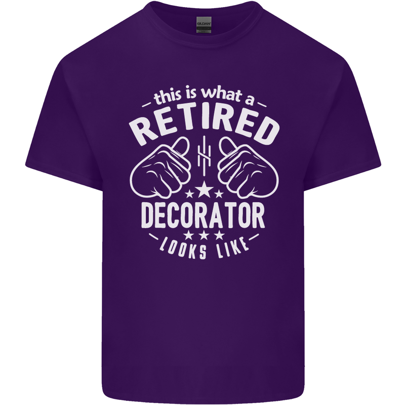 This Is What a Retired Decorator Looks Like Mens Cotton T-Shirt Tee Top Purple