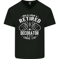 This Is What a Retired Decorator Looks Like Mens V-Neck Cotton T-Shirt Black