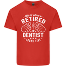 This Is What a Retired Dentist Looks Like Mens Cotton T-Shirt Tee Top Red