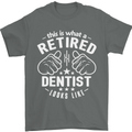 This Is What a Retired Dentist Looks Like Mens T-Shirt Cotton Gildan Charcoal
