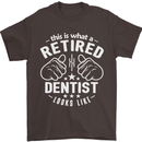 This Is What a Retired Dentist Looks Like Mens T-Shirt Cotton Gildan Dark Chocolate