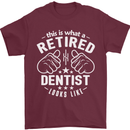This Is What a Retired Dentist Looks Like Mens T-Shirt Cotton Gildan Maroon