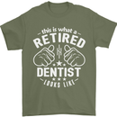 This Is What a Retired Dentist Looks Like Mens T-Shirt Cotton Gildan Military Green