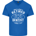 This Is What a Retired Dentist Looks Like Mens V-Neck Cotton T-Shirt Royal Blue