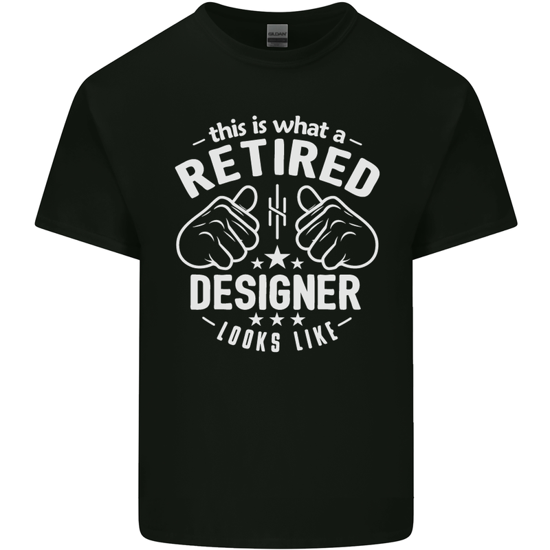 This Is What a Retired Designer Looks Like Mens Cotton T-Shirt Tee Top Black