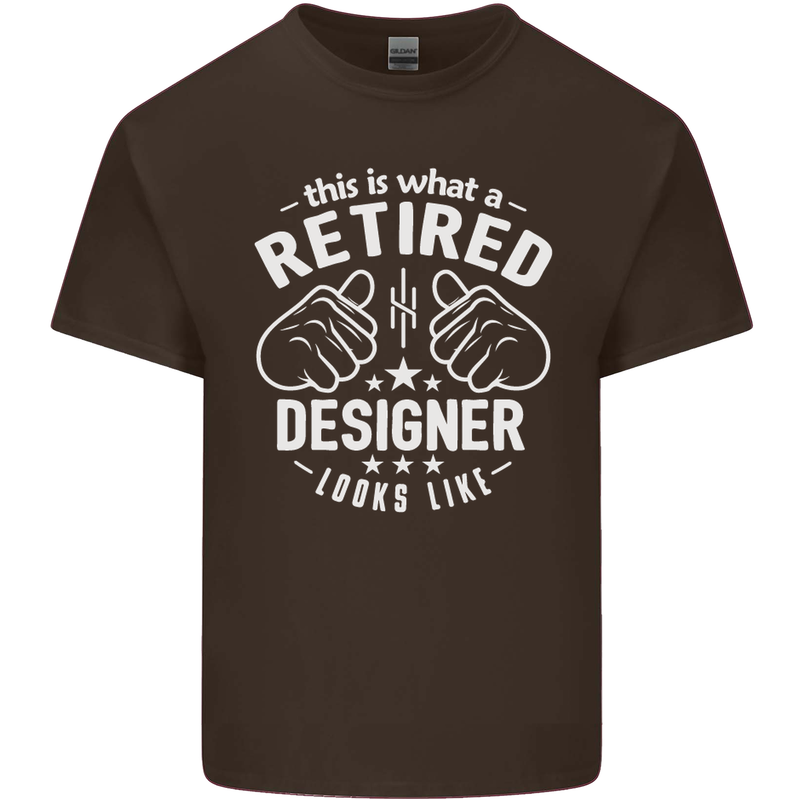 This Is What a Retired Designer Looks Like Mens Cotton T-Shirt Tee Top Dark Chocolate
