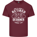 This Is What a Retired Designer Looks Like Mens Cotton T-Shirt Tee Top Maroon