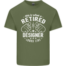 This Is What a Retired Designer Looks Like Mens Cotton T-Shirt Tee Top Military Green