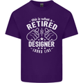 This Is What a Retired Designer Looks Like Mens Cotton T-Shirt Tee Top Purple