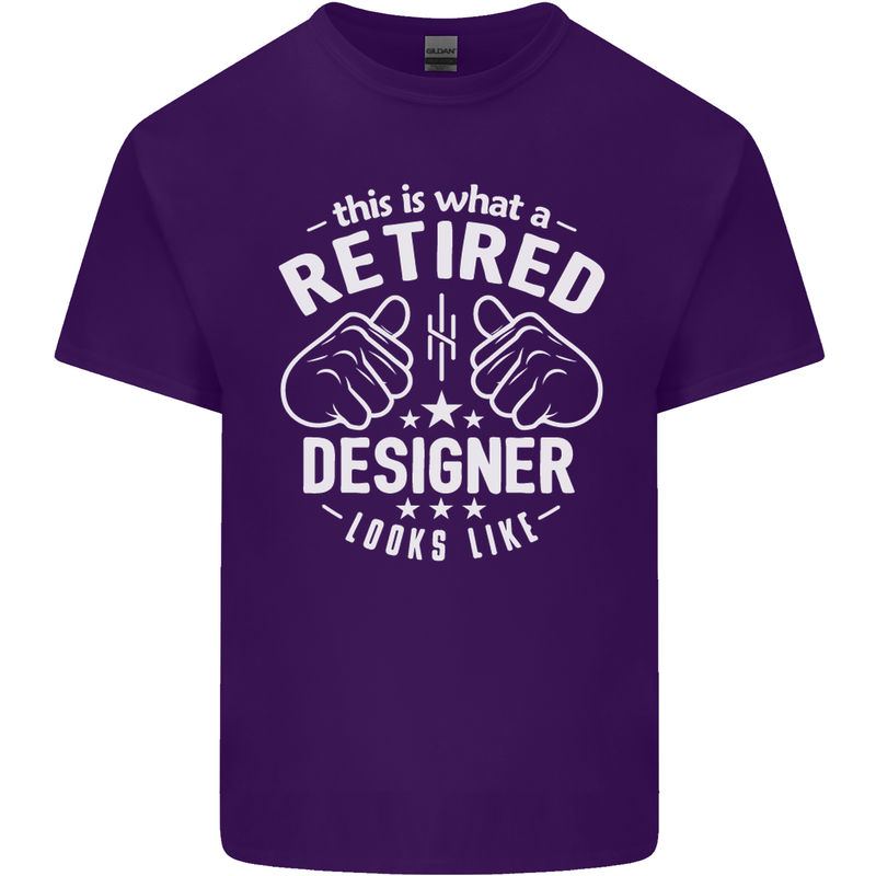 This Is What a Retired Designer Looks Like Mens Cotton T-Shirt Tee Top Purple