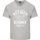 This Is What a Retired Designer Looks Like Mens V-Neck Cotton T-Shirt Sports Grey