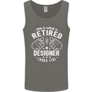 This Is What a Retired Designer Looks Like Mens Vest Tank Top Charcoal