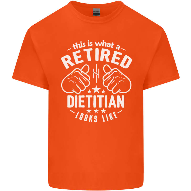 This Is What a Retired Dietician Looks Like Mens Cotton T-Shirt Tee Top Orange