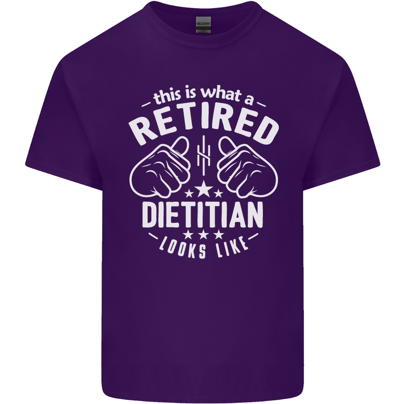 This Is What a Retired Dietician Looks Like Mens Cotton T-Shirt Tee Top Purple