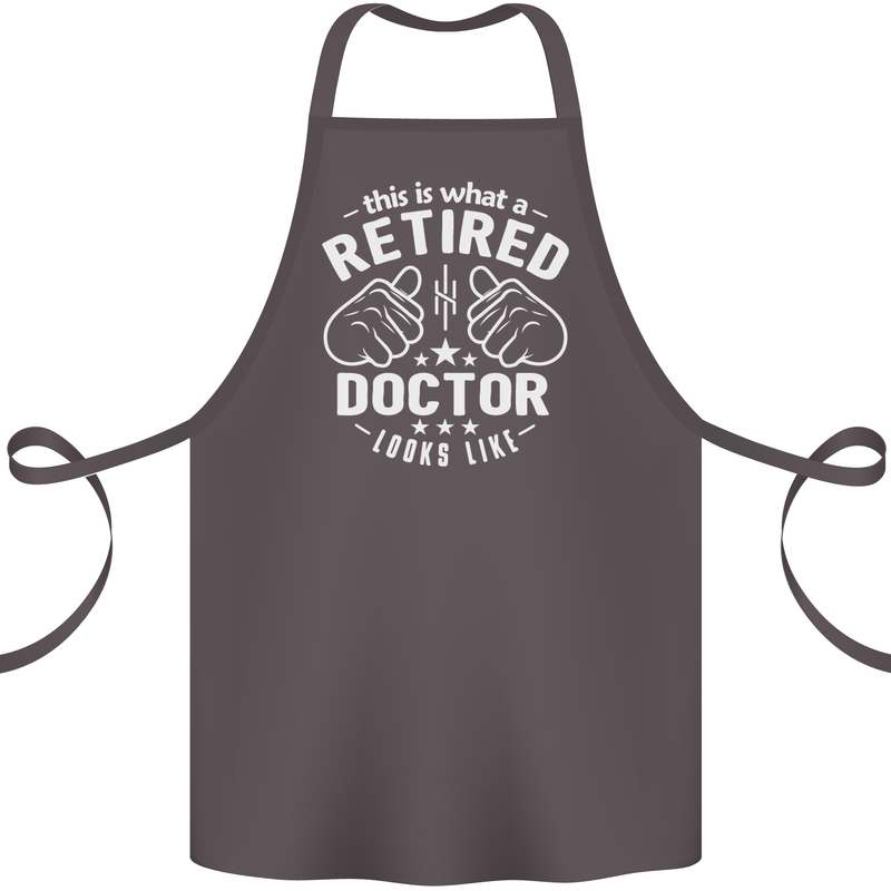 This Is What a Retired Doctor Looks Like Cotton Apron 100% Organic Dark Grey
